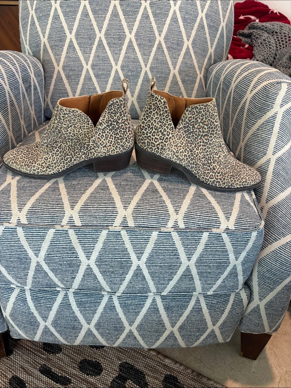 Lucky Brand Leopard-Print Ankle Booties in Neutral Tones